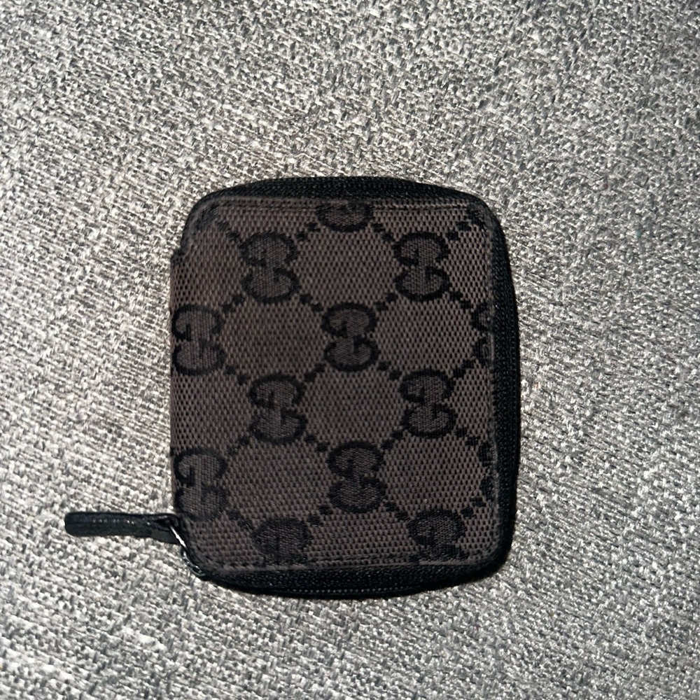 Gucci Black Monogram Card Wallet